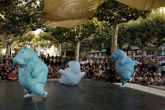 The performance 'Hippo' by the Lleida theater company Zum Zum Teatre on September 6 2018 (by Laura Alcalde)
